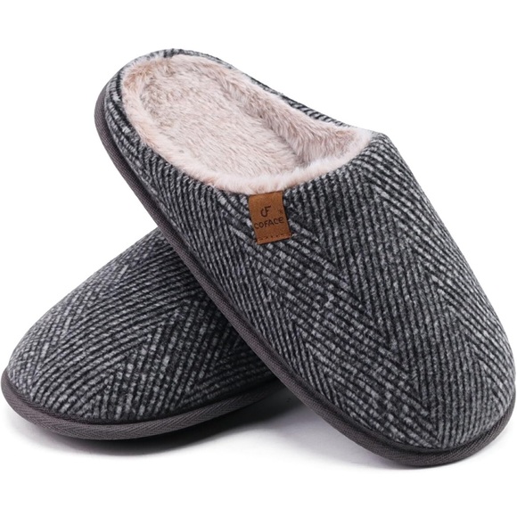 NWOT COFACE Cozy Memory Foam Scuff Slippers w/Arch Support Rubber Sole, Size 13 - Picture 1 of 15